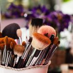 Brush set makeup, beauty salon